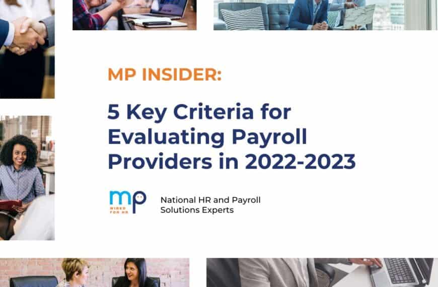 New eBook: 5 Criteria for Evaluating Payroll Providers in 2022-2023